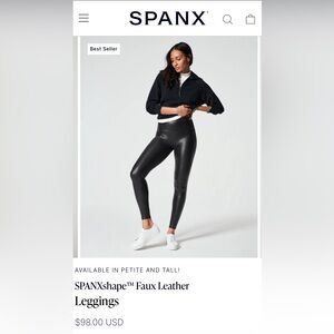 Spanx Faux Leather Leggings